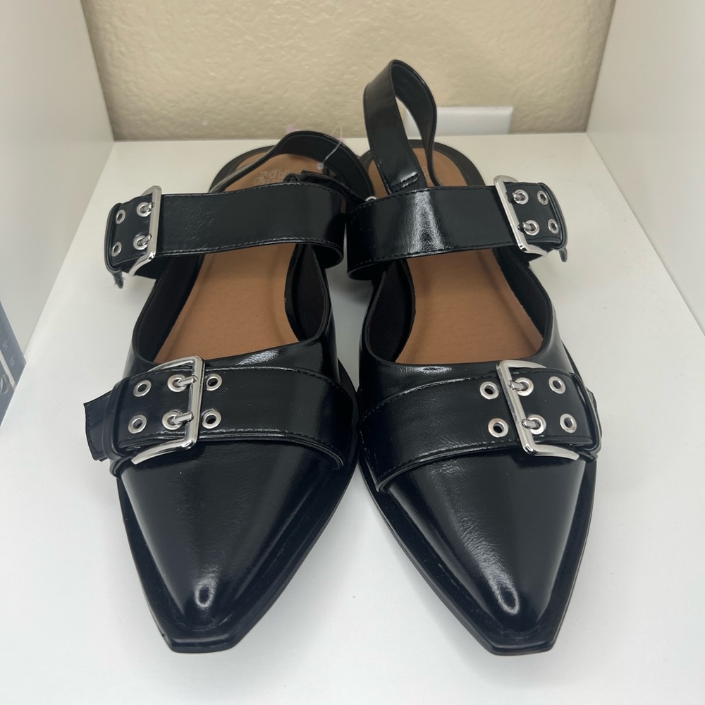Wild Fable Peyton Double Buckle Slingback Flats - 11